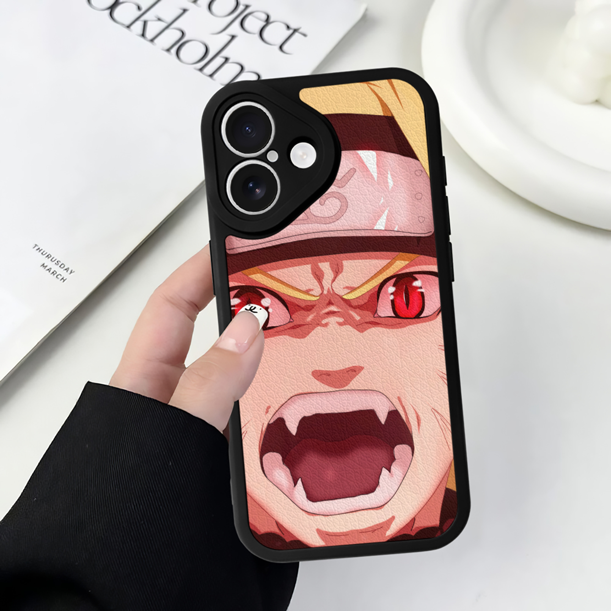 （画像用） NARUTO -ナルト- NARUTO -ナルト- 疾風伝 【iPhone 16シリーズ対応】シリコンスマホケース（レザー調） 材質：シリコン